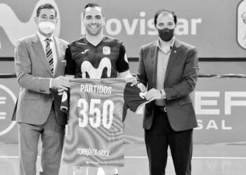 El torrejonero Jesús Herrero, llega a los 350 partidos defendiendo la camiseta de Movistar Inter
