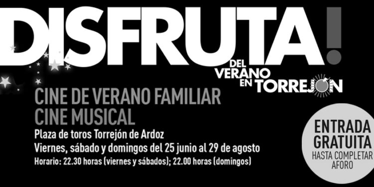 El Cine de Verano Familiar y Musical continuará este fin de semana en Torrejón de Ardoz