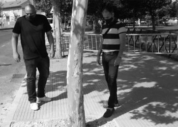Las obras de mejora de las aceras de Miguel de Unamuno propuestas por Ciudadanos se ponen en marcha