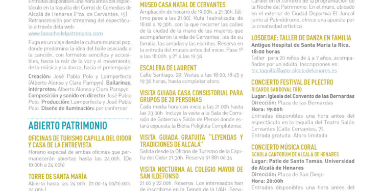 “La Noche del Patrimonio” se celebrará este sábado