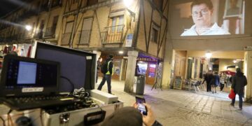 Durante el viernes y el sábado, la calle Mayor se convirtió en una pantalla de cine