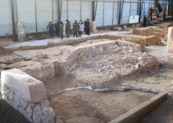La excavación arqueológica de la Casa de los Grifos recibe nuevos visitantes