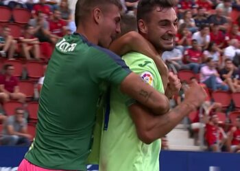 El Getafe coge impulso ante el Osasuna al que venció a domicilio 0-2