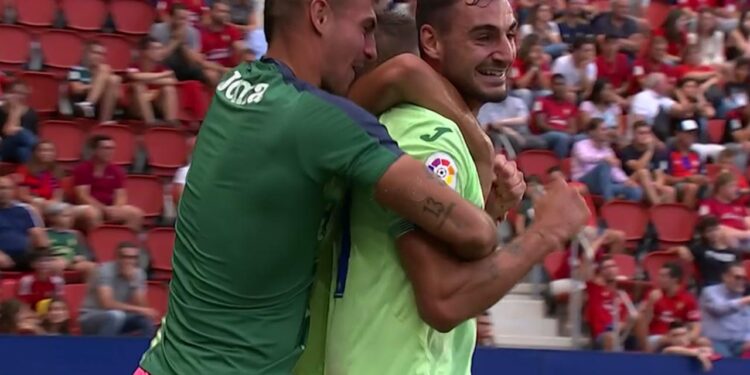 El Getafe coge impulso ante el Osasuna al que venció a domicilio 0-2