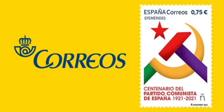 Una jueza suspende la emisión del sello de Correos que conmemora el centenario del PCE