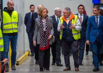 La Reina Sofía visita el Banco de Alimentos de Madrid ubicado en Alcalá para apoyar la Gran Recogida de 2022