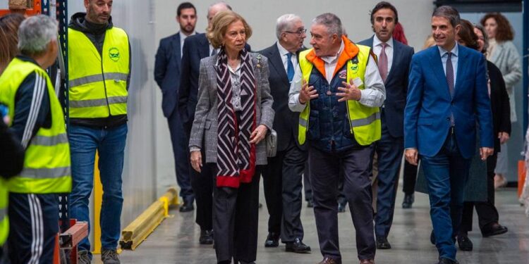 La Reina Sofía visita el Banco de Alimentos de Madrid ubicado en Alcalá para apoyar la Gran Recogida de 2022