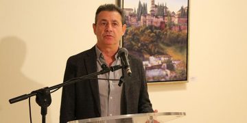 El pintor alcalaíno José Fernando Camacho expone su obra en el Antiguo Hospital de Santa María La Rica
