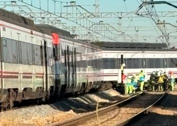 descarrila un tren de Cercanías en San Fernando de Henares