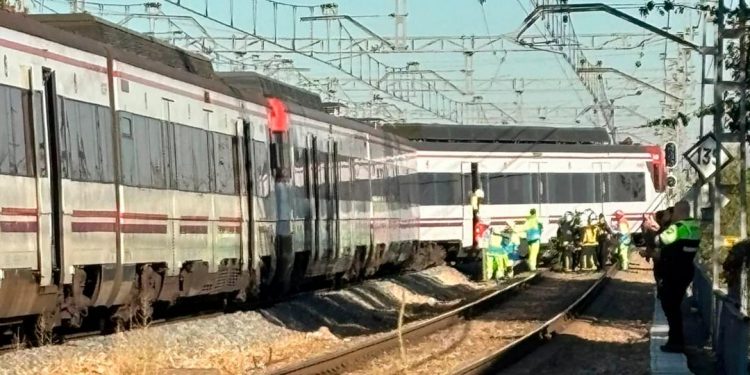descarrila un tren de Cercanías en San Fernando de Henares